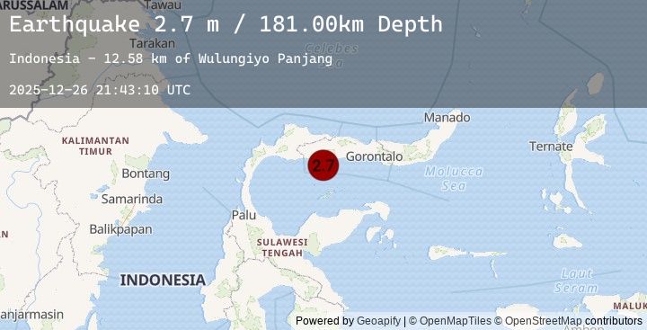 Map of MINAHASA, SULAWESI, INDONESIA