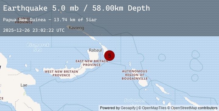 Map of NEW IRELAND REGION, P.N.G.