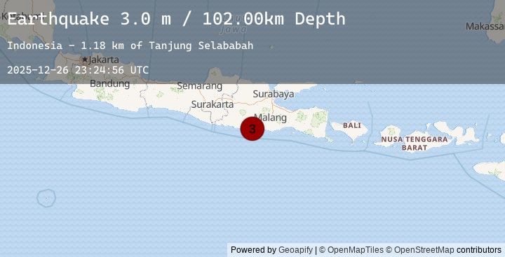 Map of JAVA, INDONESIA