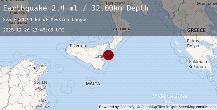Map of SICILY, ITALY