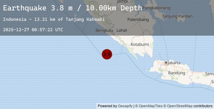Map of SOUTHERN SUMATRA, INDONESIA