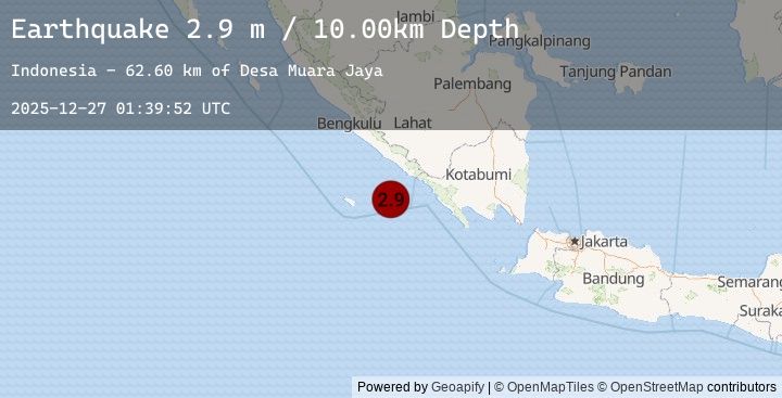 Map of SOUTHERN SUMATRA, INDONESIA