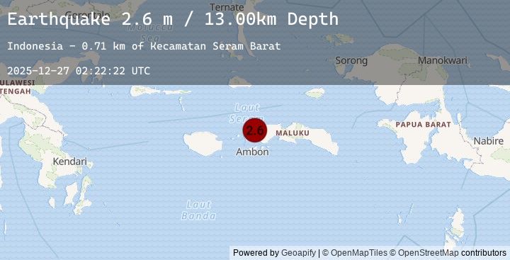 Map of SERAM, INDONESIA