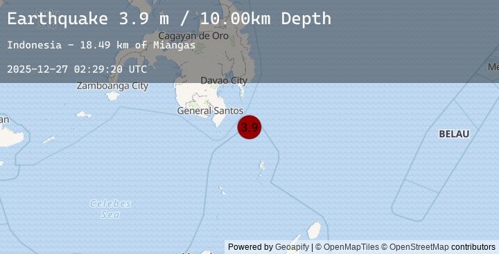 Map of MINDANAO, PHILIPPINES