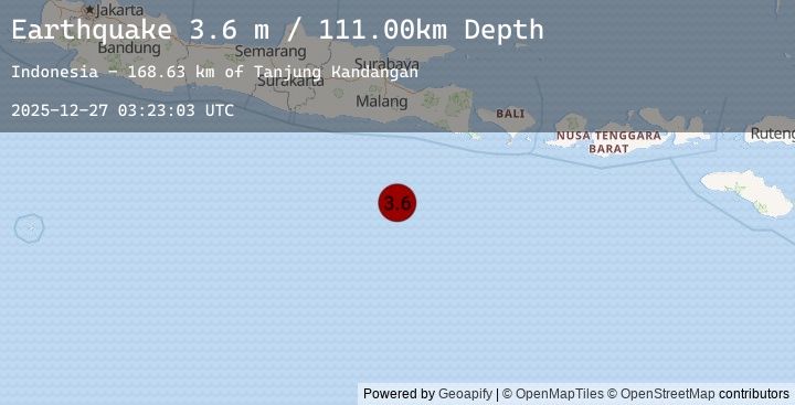Map of SOUTH OF JAVA, INDONESIA