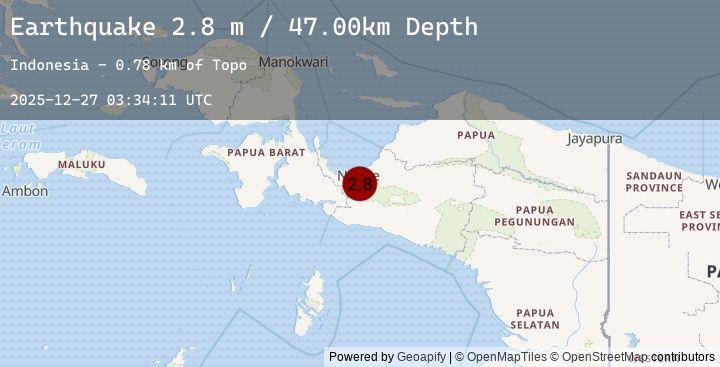 Map of PAPUA, INDONESIA