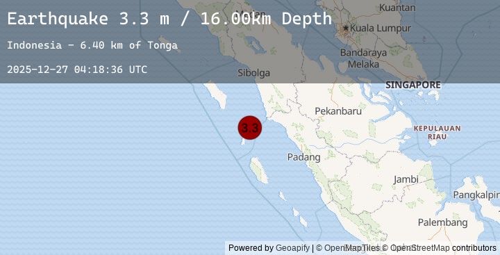 Map of NIAS REGION, INDONESIA