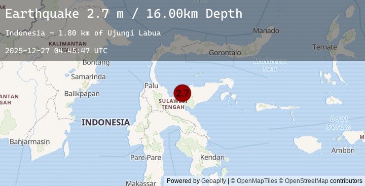 Map of SULAWESI, INDONESIA