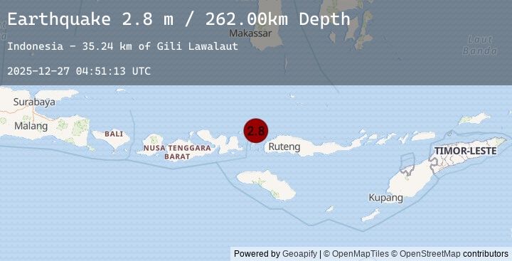 Map of FLORES REGION, INDONESIA