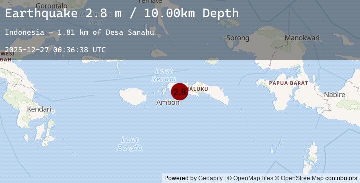 Map of SERAM, INDONESIA