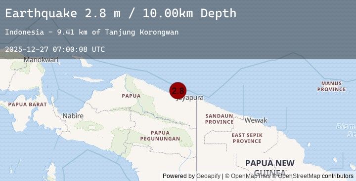 Map of NEAR N COAST OF PAPUA, INDONESIA