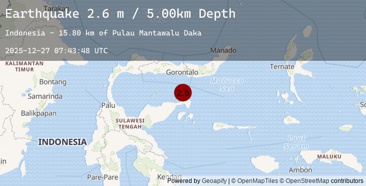 Map of SULAWESI, INDONESIA