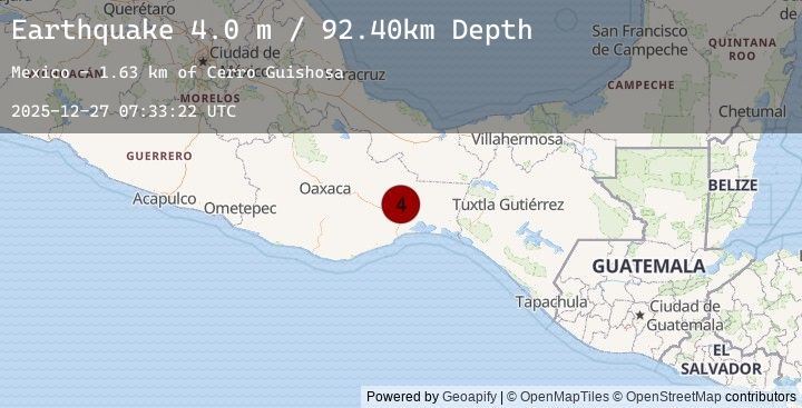 Map of OAXACA, MEXICO