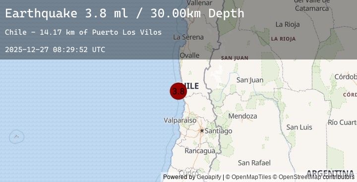 Map of OFFSHORE COQUIMBO, CHILE