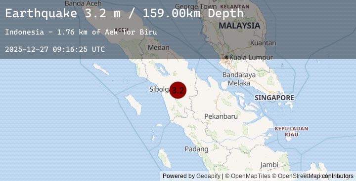 Map of NORTHERN SUMATRA, INDONESIA