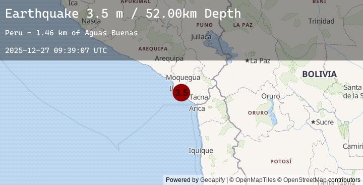 Map of NEAR COAST OF SOUTHERN PERU