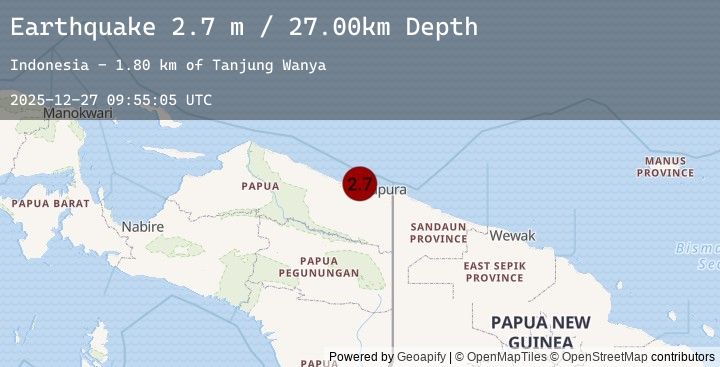 Map of NEAR N COAST OF PAPUA, INDONESIA