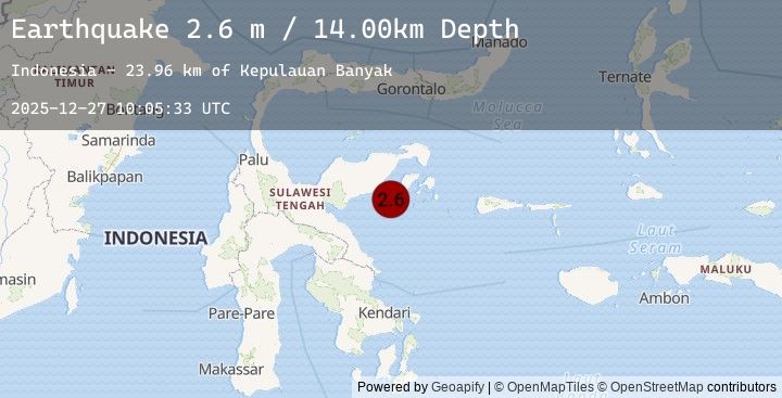 Map of SULAWESI, INDONESIA