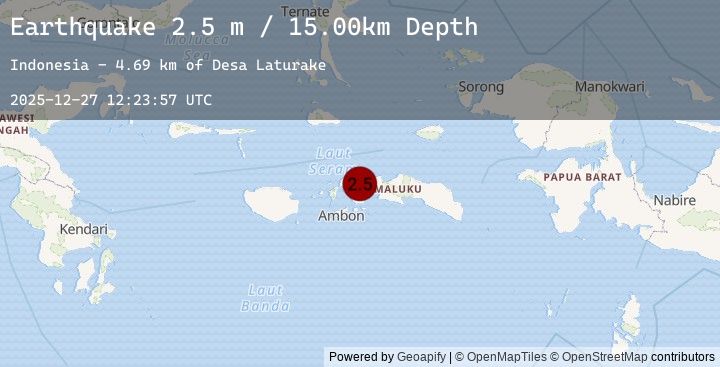 Map of SERAM, INDONESIA