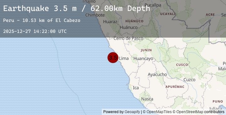Map of NEAR COAST OF CENTRAL PERU