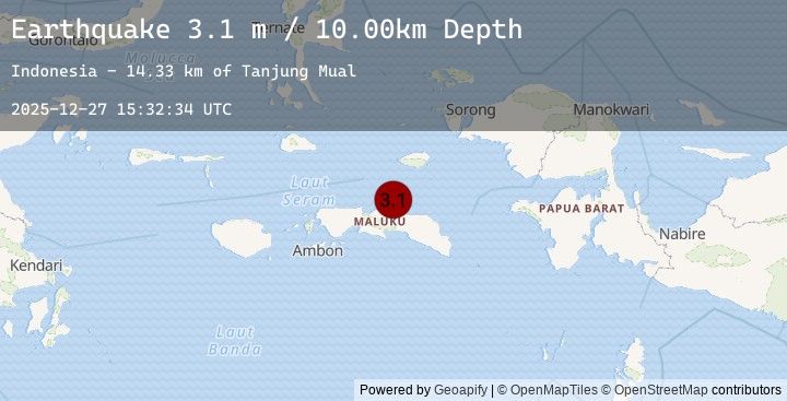 Map of SERAM, INDONESIA