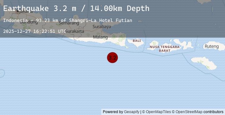 Map of SOUTH OF JAVA, INDONESIA