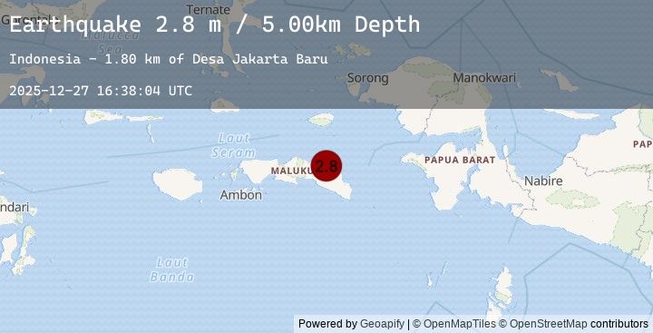 Map of SERAM, INDONESIA