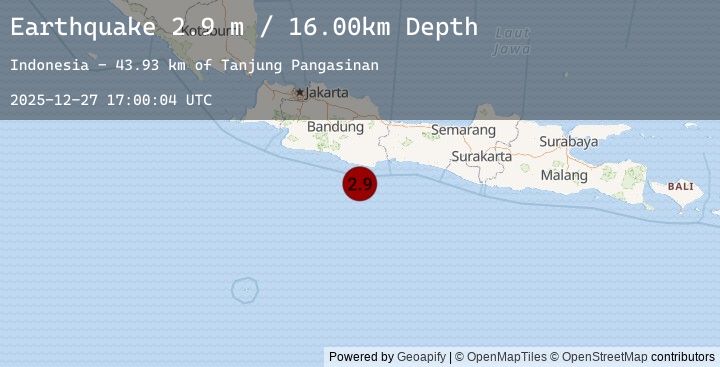 Map of JAVA, INDONESIA