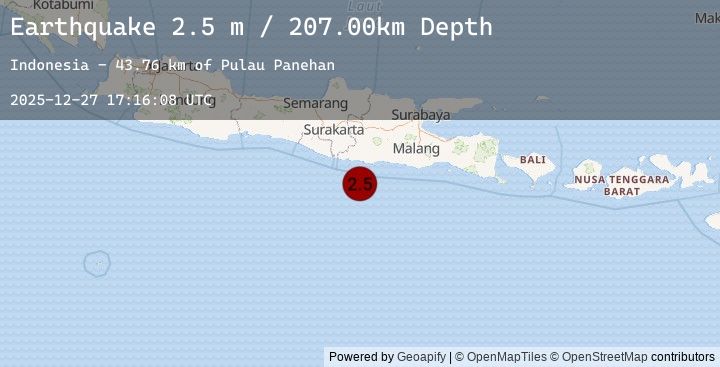 Map of JAVA, INDONESIA