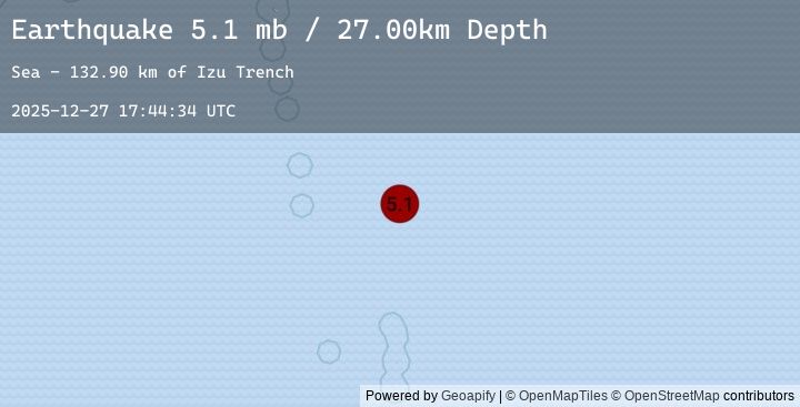 Map of IZU ISLANDS, JAPAN REGION