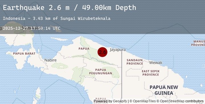 Map of NEAR N COAST OF PAPUA, INDONESIA