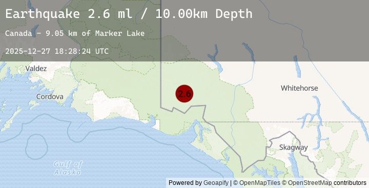 Map of SOUTHERN YUKON TERRITORY, CANADA