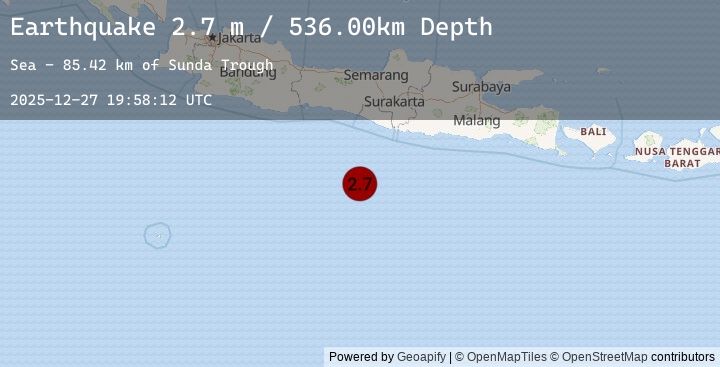 Map of SOUTH OF JAVA, INDONESIA