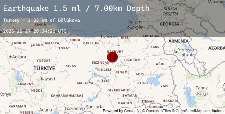 Map of EASTERN TURKEY