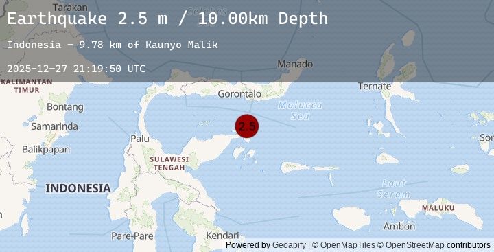 Map of SULAWESI, INDONESIA