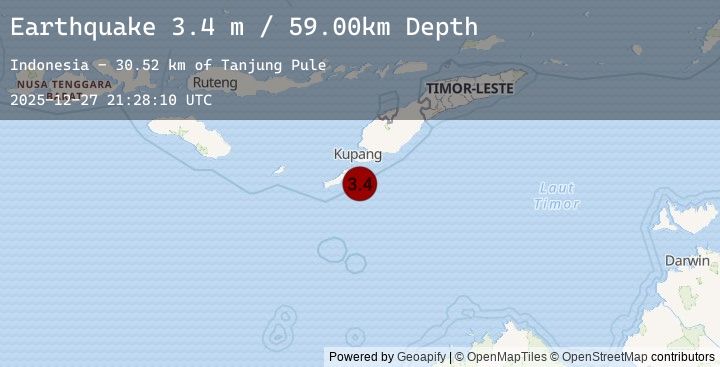 Map of TIMOR REGION, INDONESIA