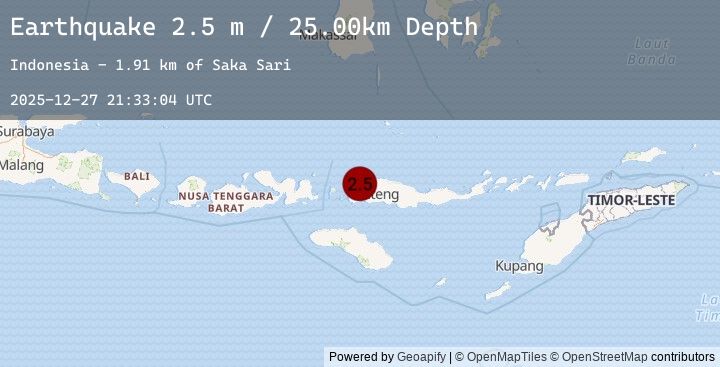 Map of FLORES REGION, INDONESIA