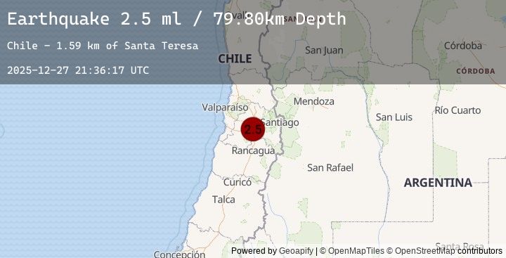 Map of REGION METROPOLITANA, CHILE