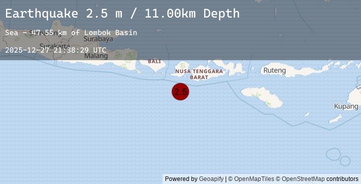 Map of LOMBOK REGION, INDONESIA