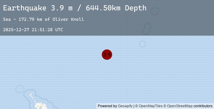 Map of SOUTH OF KERMADEC ISLANDS