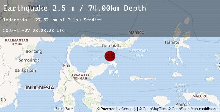 Map of SULAWESI, INDONESIA