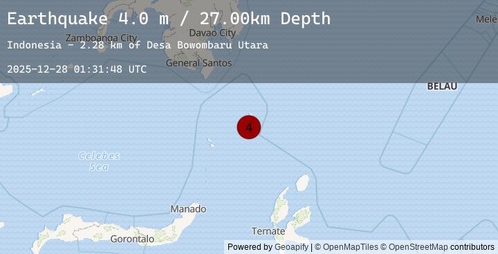 Map of KEPULAUAN TALAUD, INDONESIA