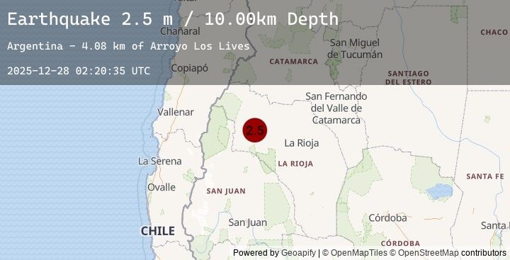 Map of LA RIOJA, ARGENTINA