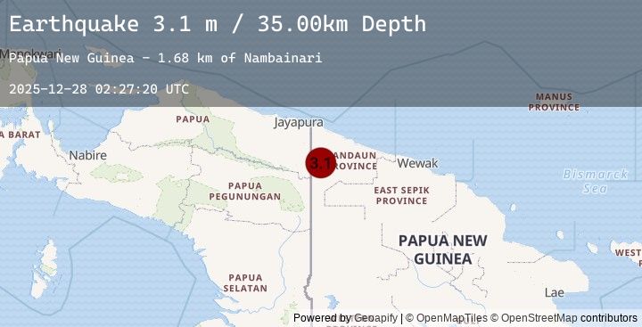 Map of NEW GUINEA, PAPUA NEW GUINEA