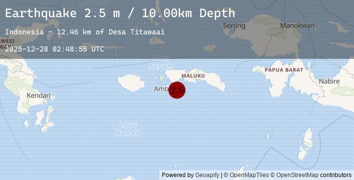 Map of SERAM, INDONESIA