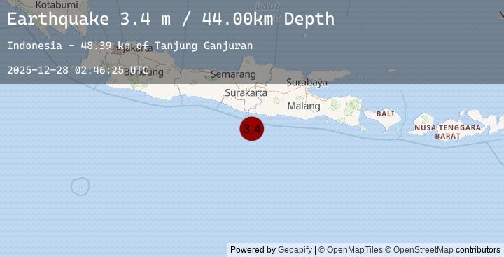 Map of JAVA, INDONESIA