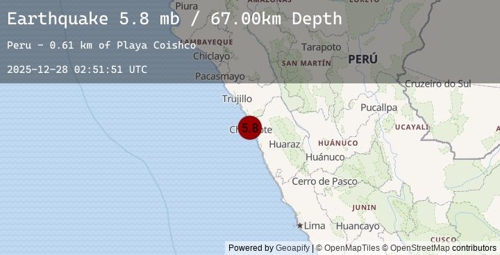 Map of NEAR COAST OF NORTHERN PERU