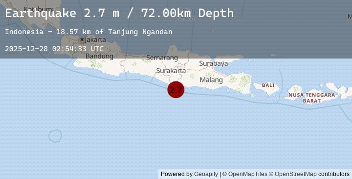 Map of JAVA, INDONESIA