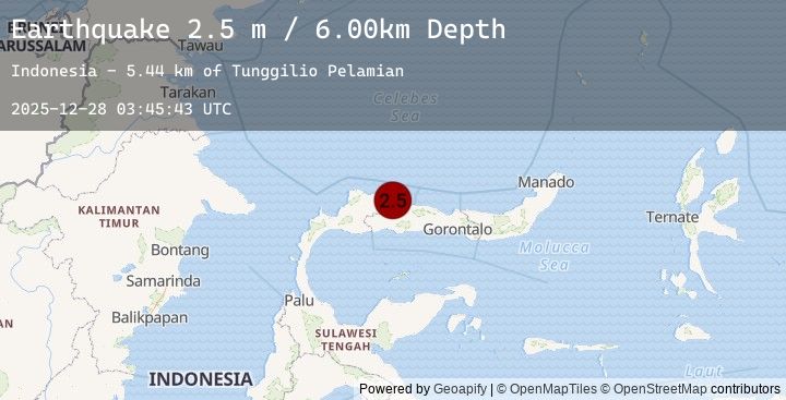 Map of MINAHASA, SULAWESI, INDONESIA