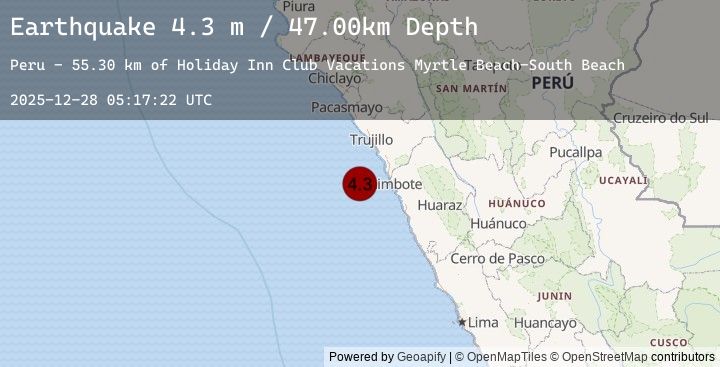 Map of OFF COAST OF NORTHERN PERU